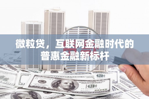 汤原微粒贷，互联网金融时代的普惠金融新标杆