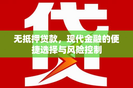 汤原无抵押贷款，现代金融的便捷选择与风险控制