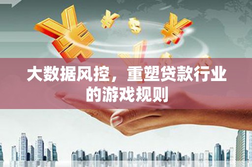 汤原大数据风控，重塑贷款行业的游戏规则