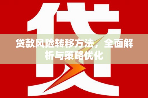 汤原贷款风险转移方法，全面解析与策略优化