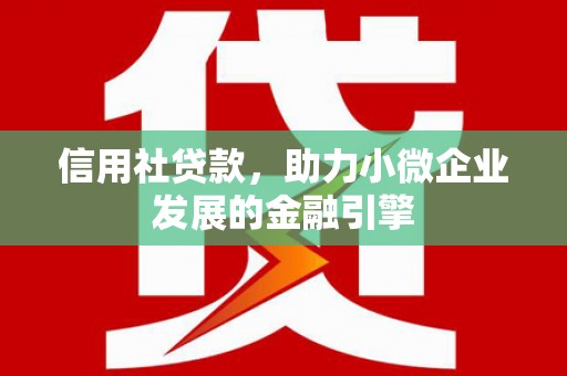 汤原信用社贷款，助力小微企业发展的金融引擎