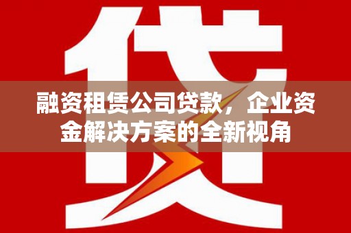 汤原融资租赁公司贷款，企业资金解决方案的全新视角