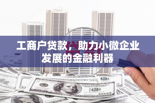 汤原工商户贷款，助力小微企业发展的金融利器