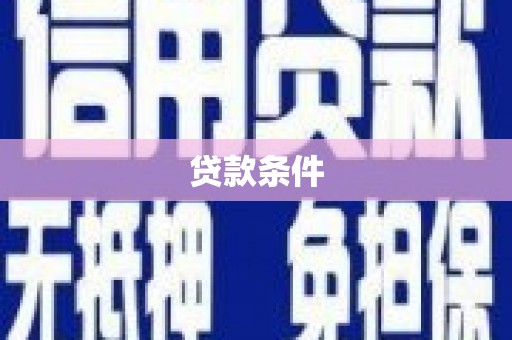 汤原贷款条件