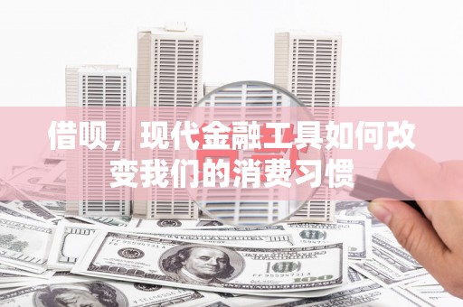 汤原借呗，现代金融工具如何改变我们的消费习惯