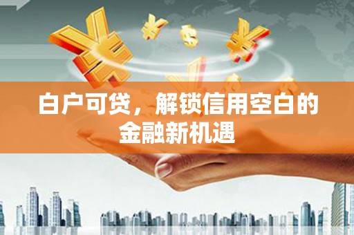汤原白户可贷，解锁信用空白的金融新机遇
