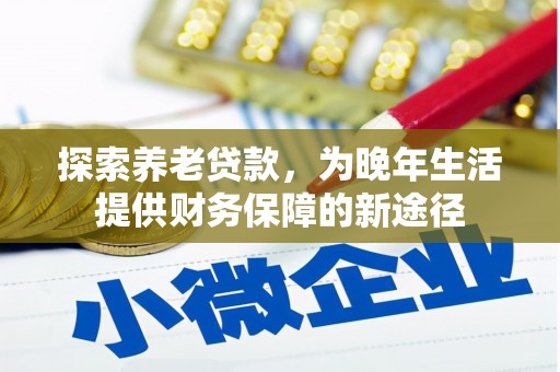 汤原探索养老贷款，为晚年生活提供财务保障的新途径