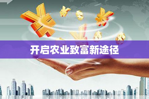 汤原开启农业致富新途径
