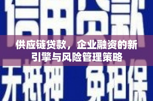 汤原供应链贷款，企业融资的新引擎与风险管理策略