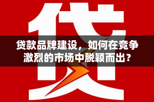 汤原贷款品牌建设，如何在竞争激烈的市场中脱颖而出？