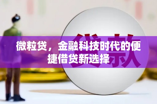 汤原微粒贷，金融科技时代的便捷借贷新选择